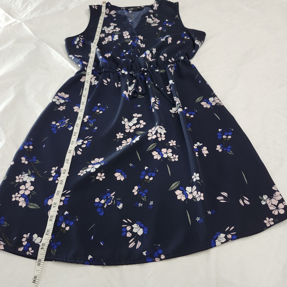41 Hawthorn Size Small Floral Sleeveless Dress - Navy - Picture 5 of 7